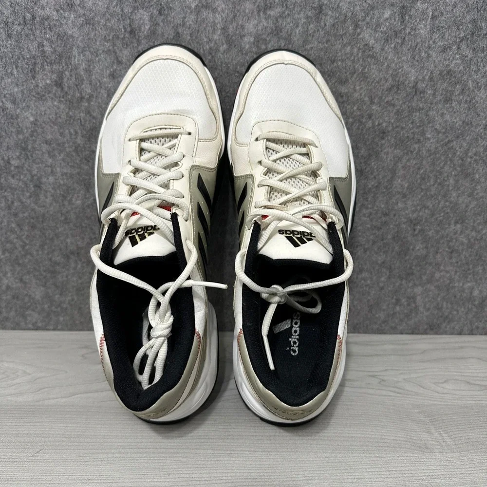 Adidas Barricade Court Mens 11 White Silver Tennis Shoes Adiprene Sneaker